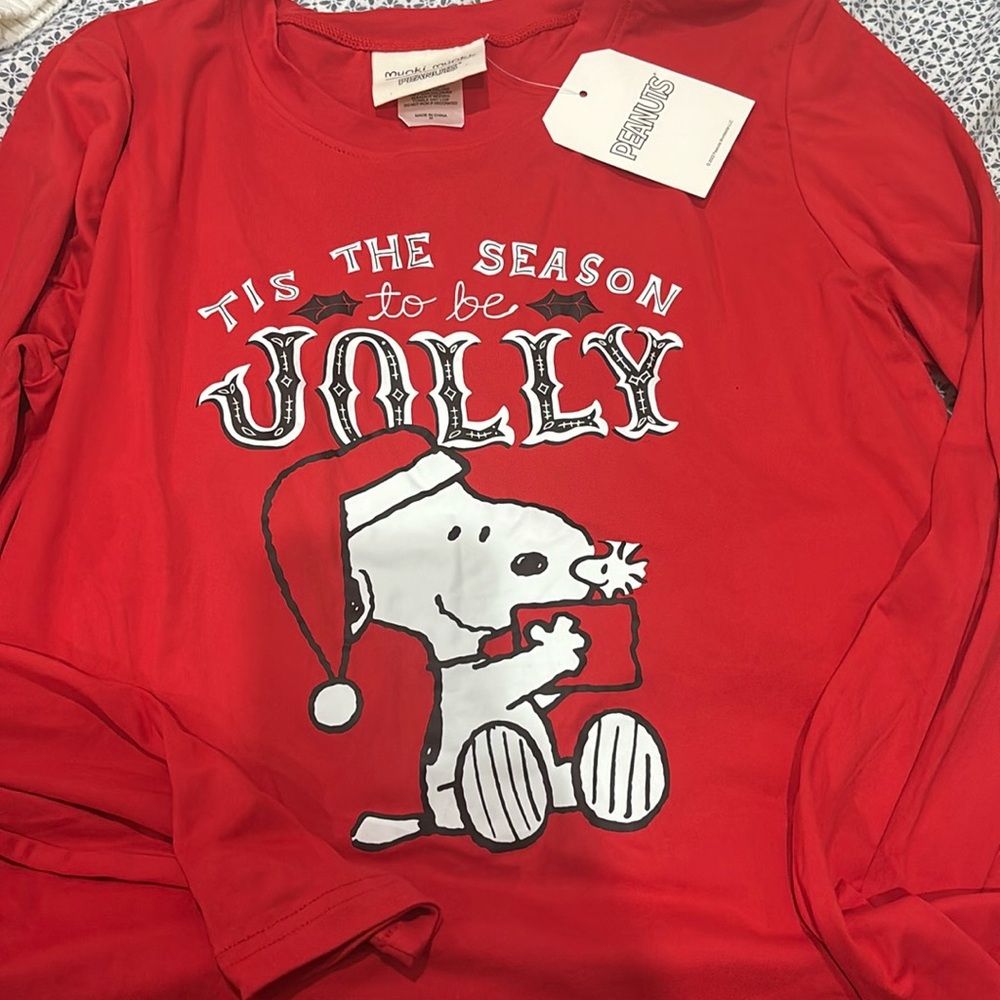 Snoopy thin long sleeve pajama shirt munki munki brand